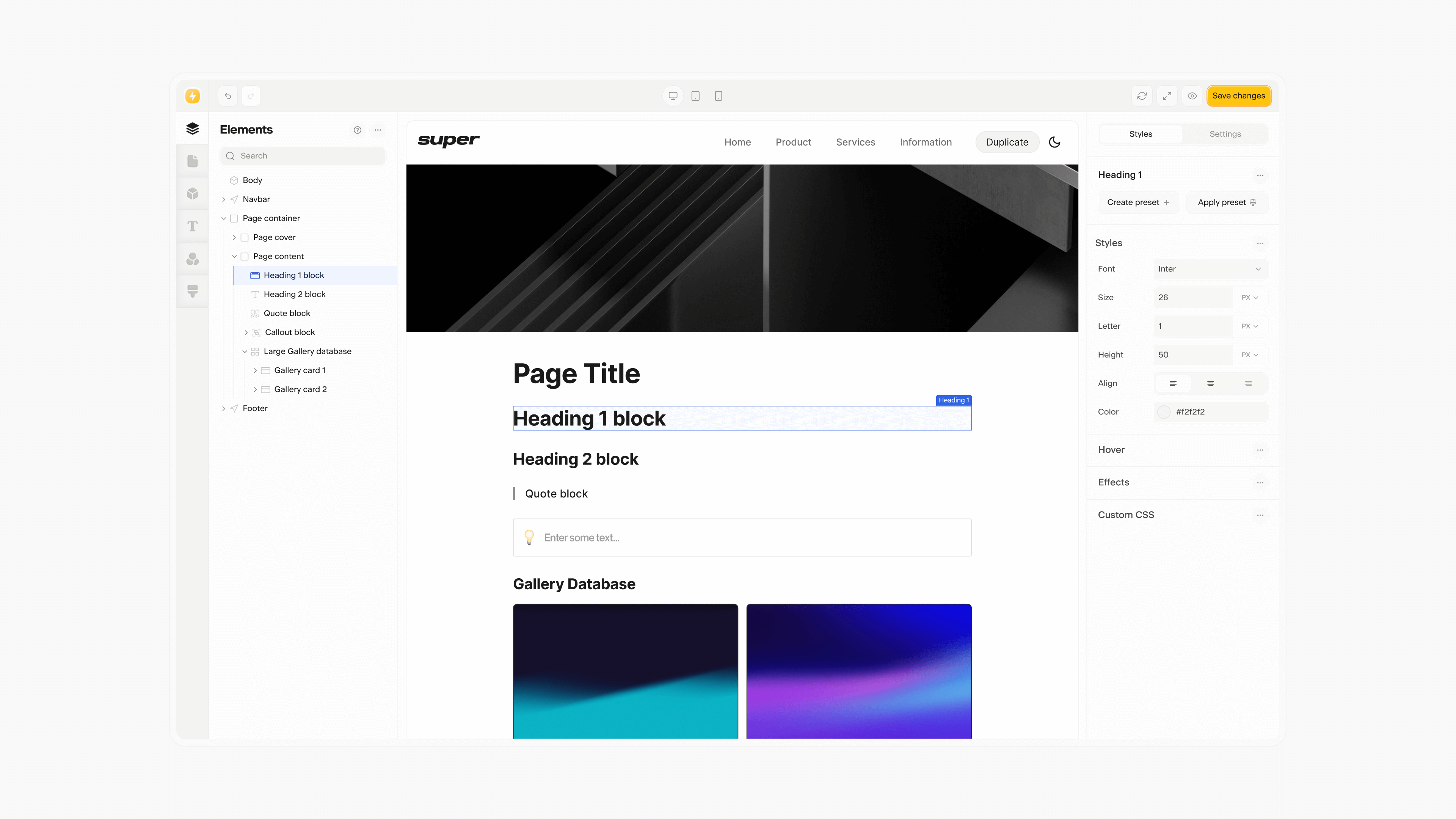 Super designer